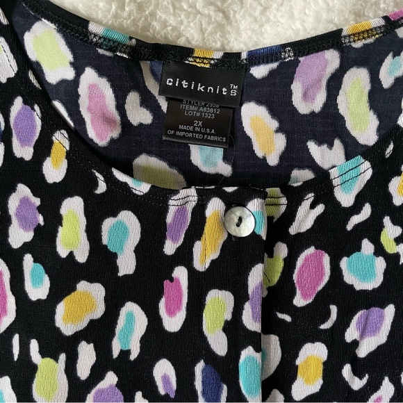 Vintage Deadstock Citi Knits Women’s Tank and Cardigan Set NWT A63612 2X Pink - Picture 11 of 16